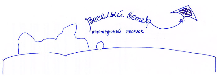 Набросок логотипа, сделанный клиентом